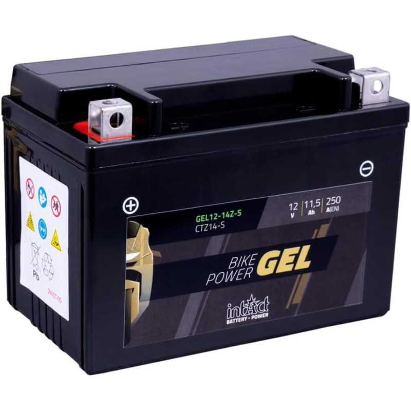 Batterie Intact gel YTZ14-S 151x87x110 mm F650/700/800 R1200 S1000 HP2 12V 11,5Ah 61217708614/G - Pièce moto BMW
