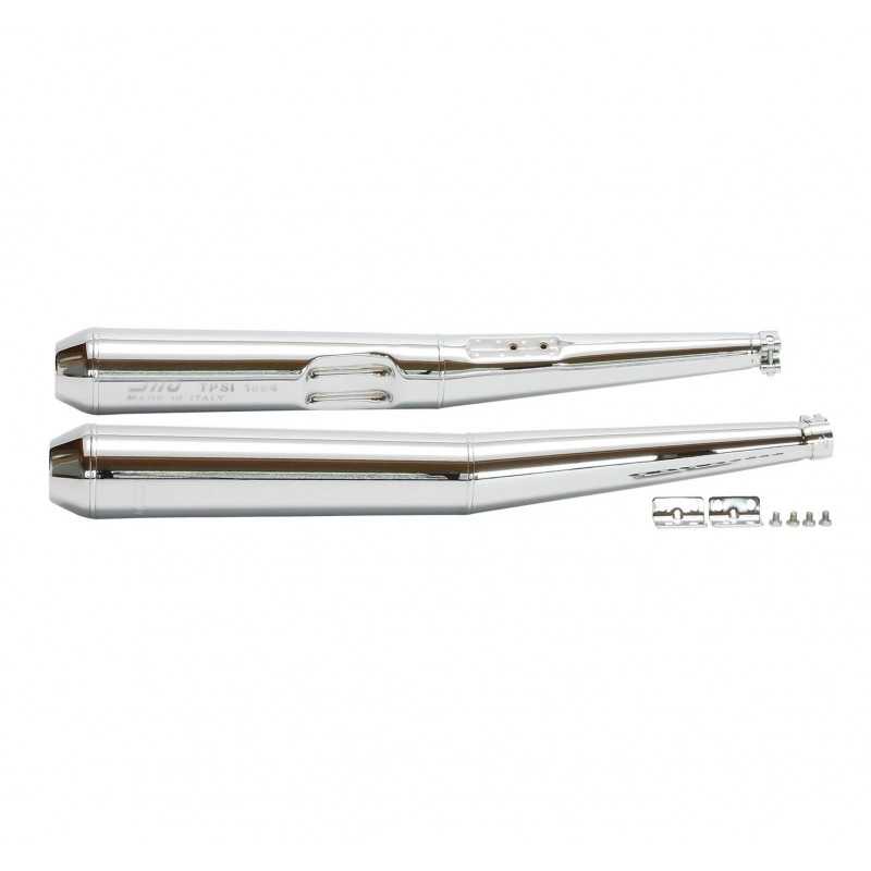 Paire Silencieux Acier chromé 38mm R60, R75, R80, R90, R100 # BMW Motos