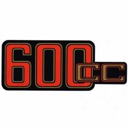 Autocollant de cache batterie 600CC adaptable Rouge et Or