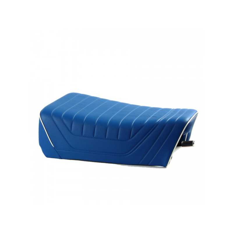 Selle monoplace GS PD et Basic, bleu avec blanc pluie # Pièces SIEBENROCK BMW