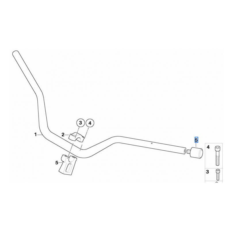 Amortisseur de vibrations guidon HP2, Megamoto # BMW Motos