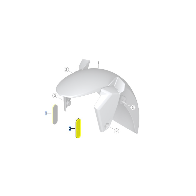 Réflecteur jaune - 63148566884 - Pieces moto BMW