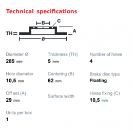 Disque de frein Brembo