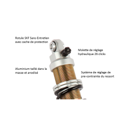 Amortisseur arrière adaptable