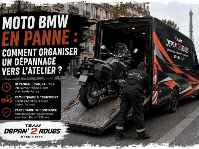 Moto BMW en panne : comment organiser un dépannage vers l’atelier ?