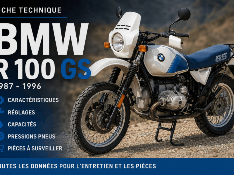 BMW R 100 GS : fiche technique, entretien et pièces à surveiller
