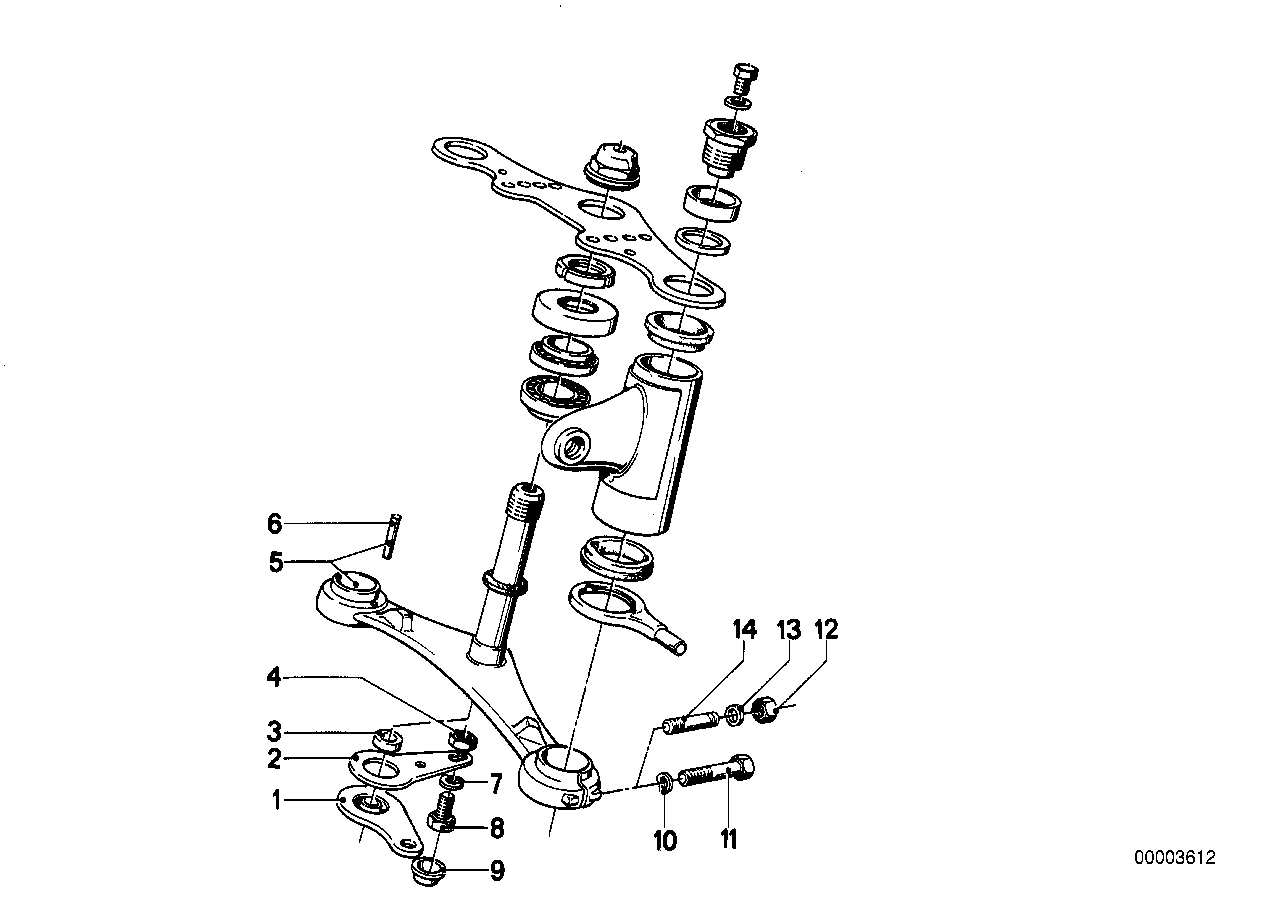 Té inférieur de fourche