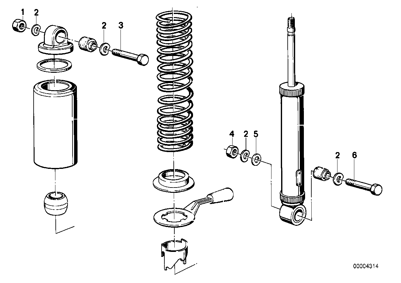 Arrière Ressort STRUT SupportING PARTS