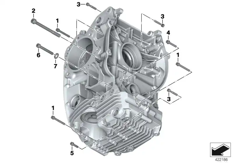schéma BMW Vis isa F650, F800, K100, K1200, K1300, R45, R65, R80, R850, R1100, R1200 - 07129904502