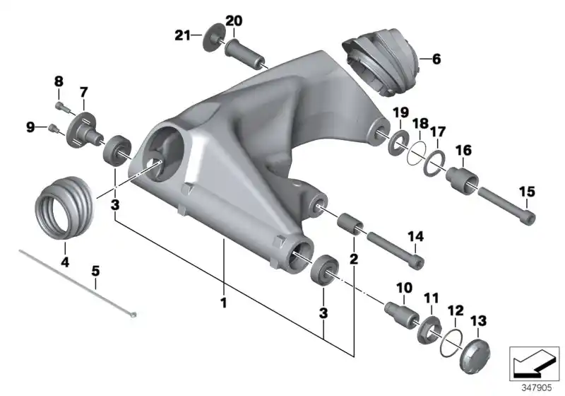 schéma BMW Vis isa HP2, Sport, K1200, K1300, K1600, R900, R1200, HP2, Megamoto - 07129905658