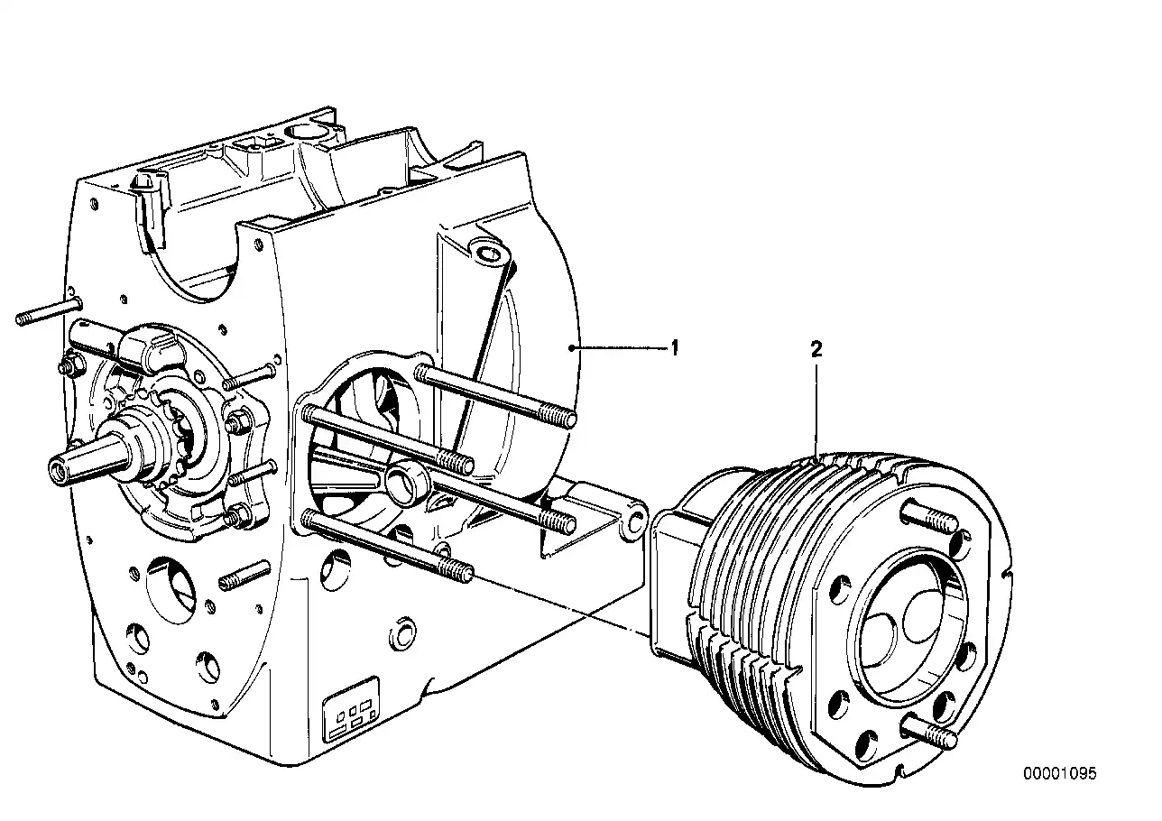 schéma BMW cylindre avec pistons - 11001338306