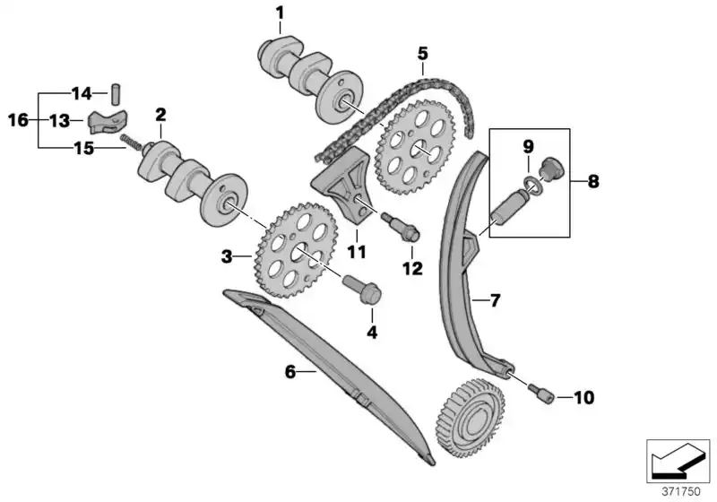 Rail de guidage G650 - 11317700218