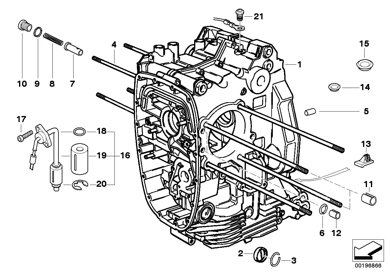 schéma BMW Ressort de pression A61, K75, K100, K1100, K1200, R850, R900, R1100, R1150, R1200, HP2, Megamoto - 11411460259