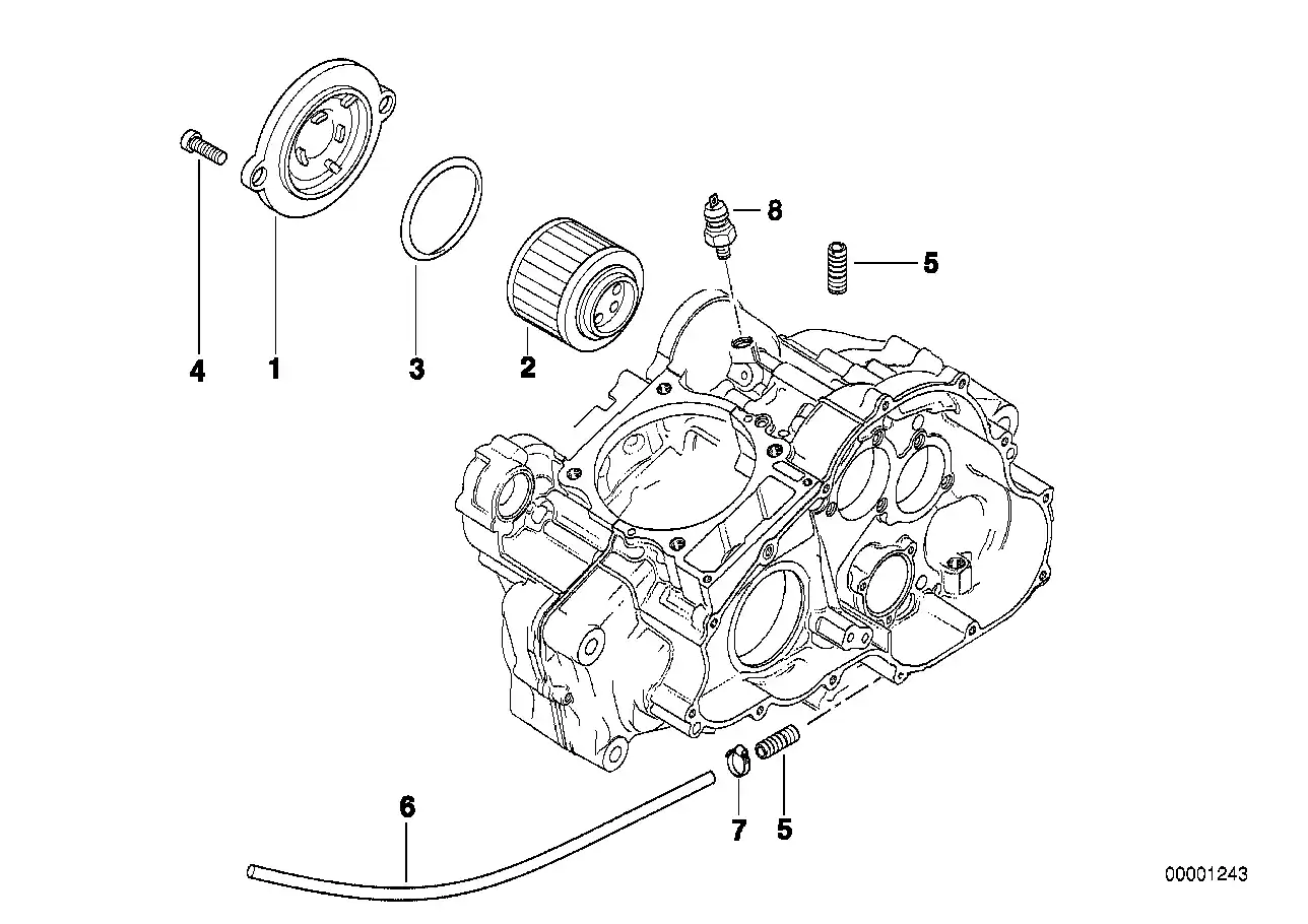 schéma BMW Manocontact de pression d'huile - 12637670015
