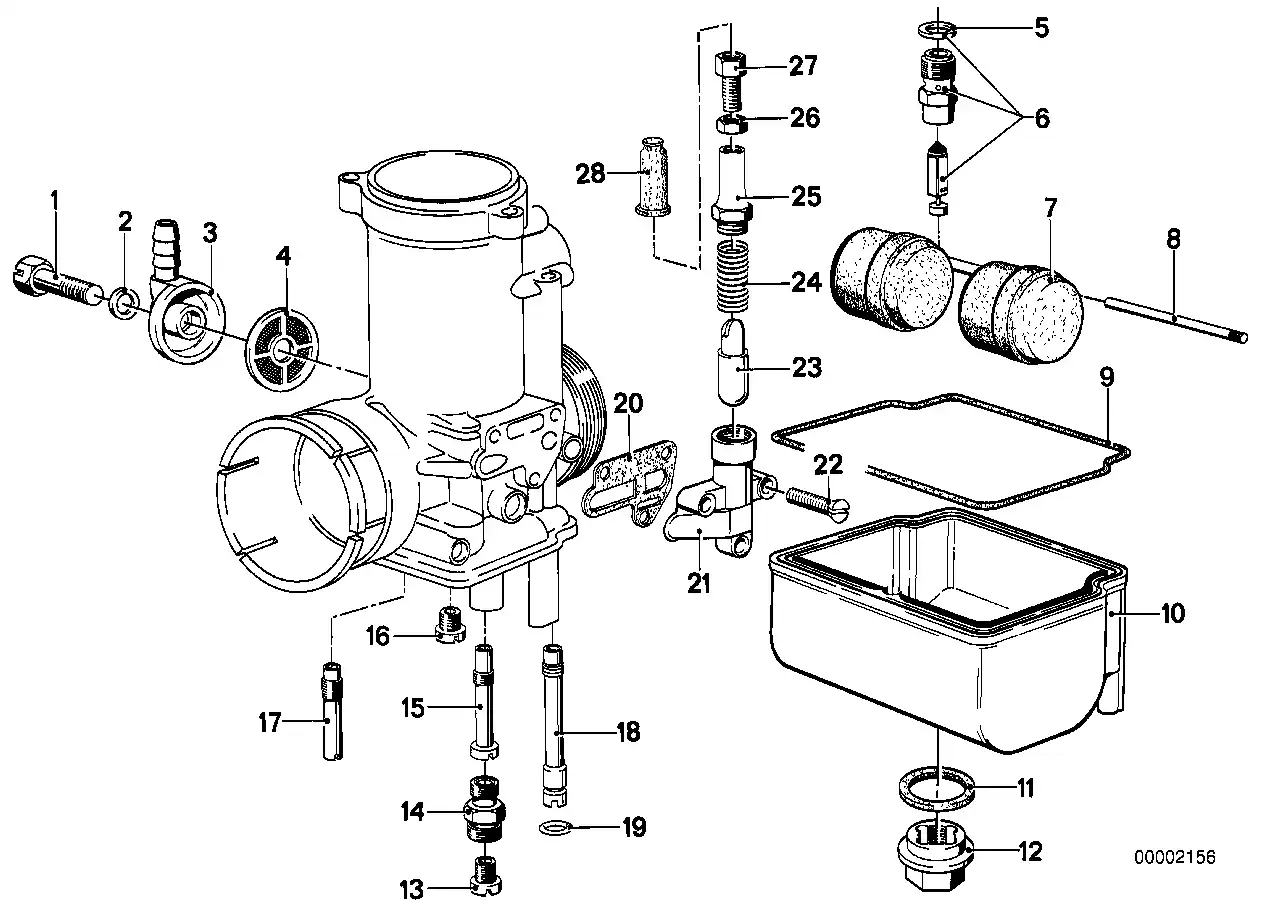 schéma BMW Pointeau de carburateur - 13111260895