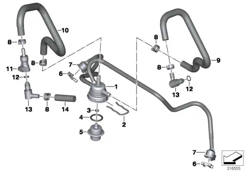 Schéma BMW 13531341067