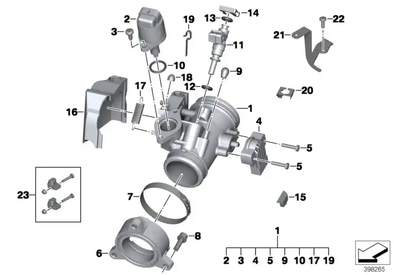 schéma BMW Clip d'injecteur - 13531341697
