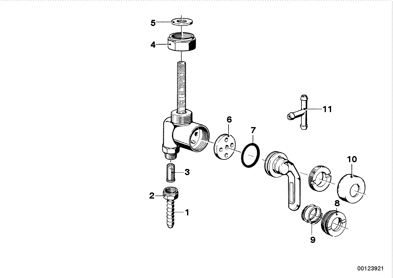 schéma BMW Tamis de robinet d'essence - 16121233368
