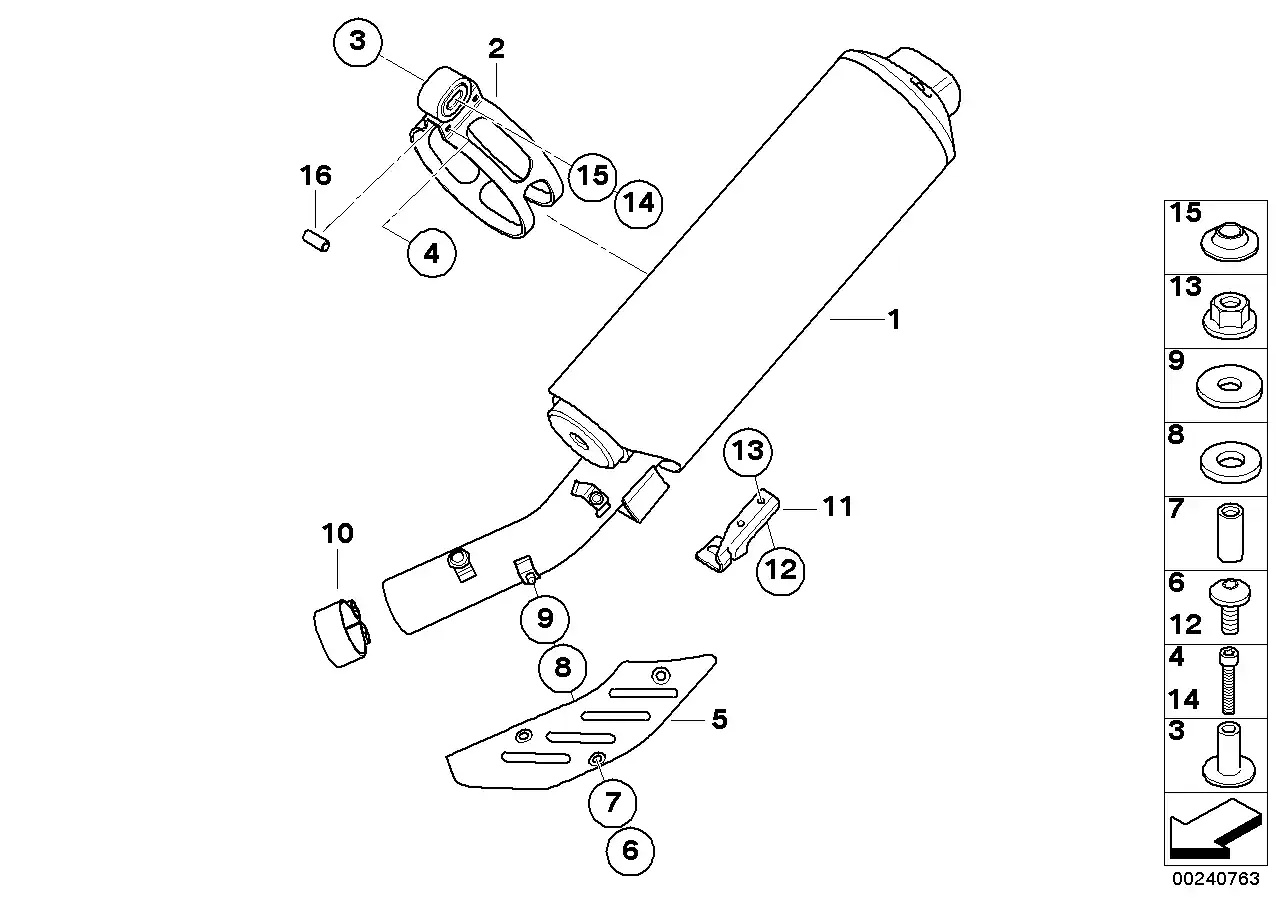 Embout d'échappement R1200 - 18117677322
