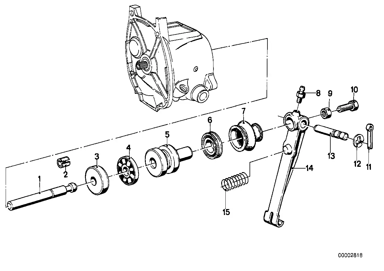 schéma BMW Piston Embrayage à piston de pression 5 vitesses - 23131232087