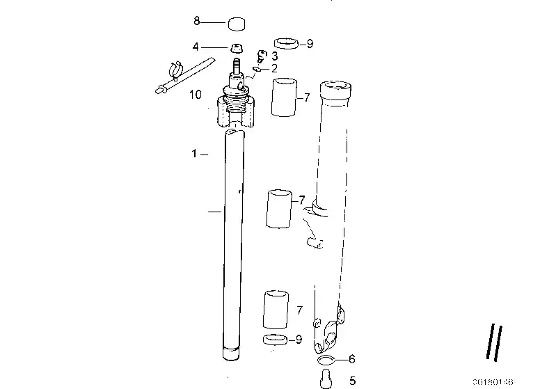 Tube de fourche R850, R1150 - 31427671574