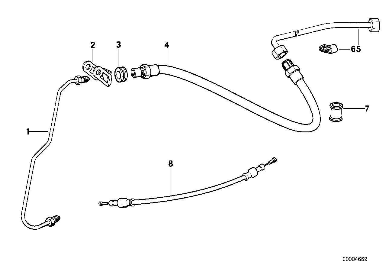 schéma BMW Câble de frein avant R100RS - 32731235739
