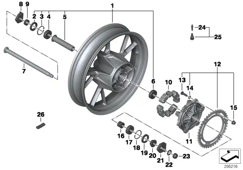 schéma BMW Amortisseur F650, F700, F800 - 33117712298
