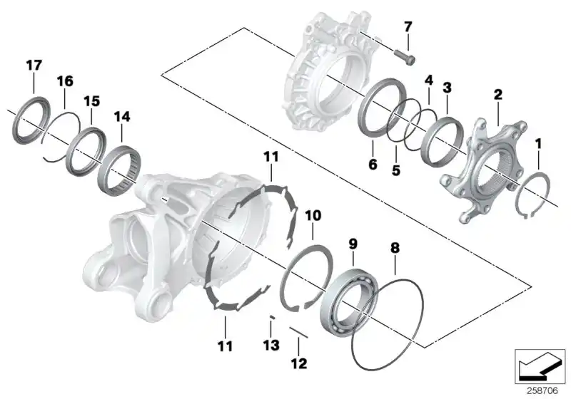 schéma BMW Roulement à rainure R900, R1200, NINE-T - 33117722799