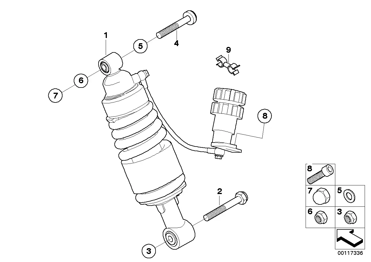 schéma BMW jambe de suspension arriere - 33537729297