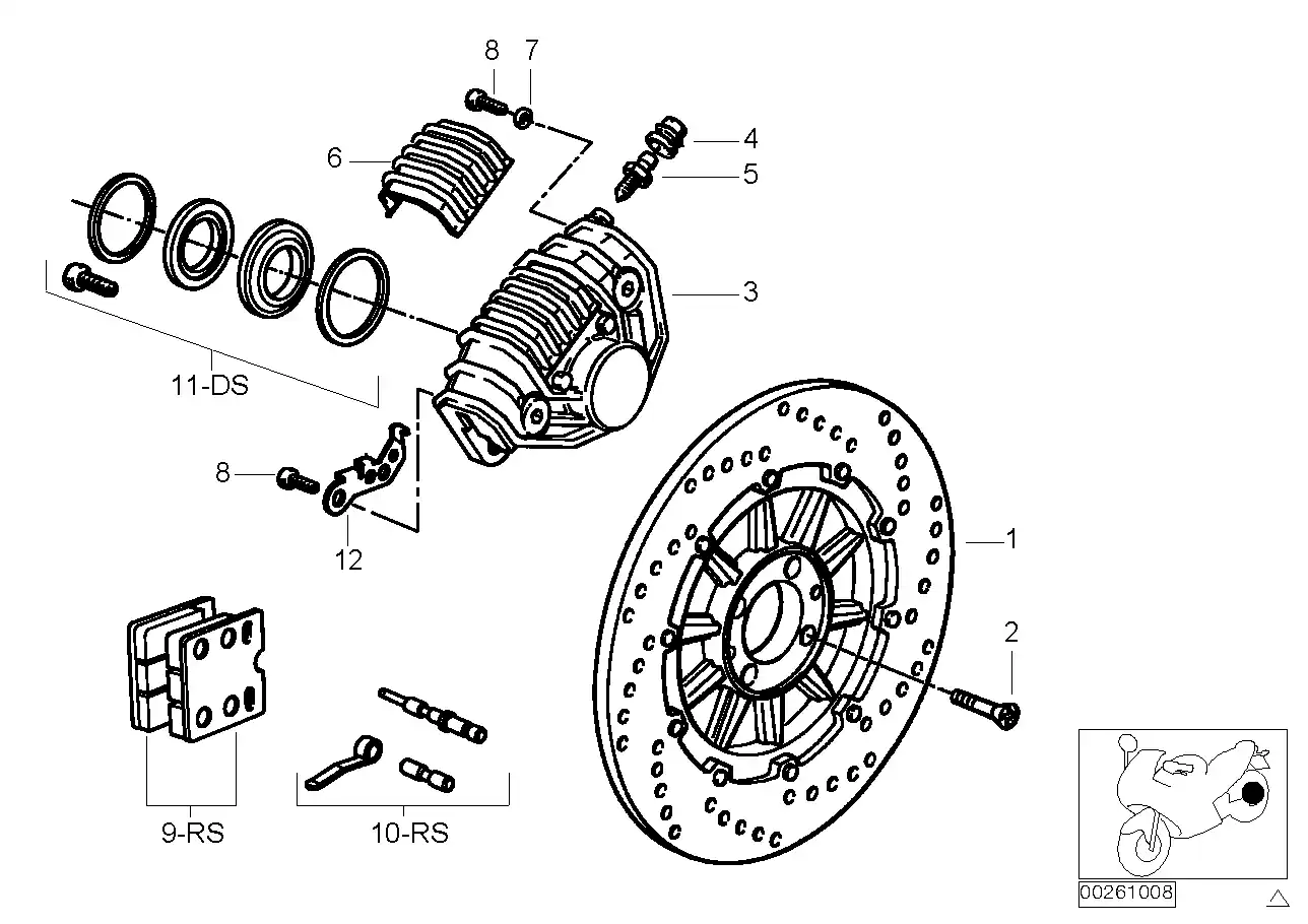 schéma BMW Kit de montage plaquettes de frein - 34111454005