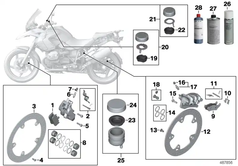 schéma BMW jeu garnitures de frein métal fritté - 34118534183