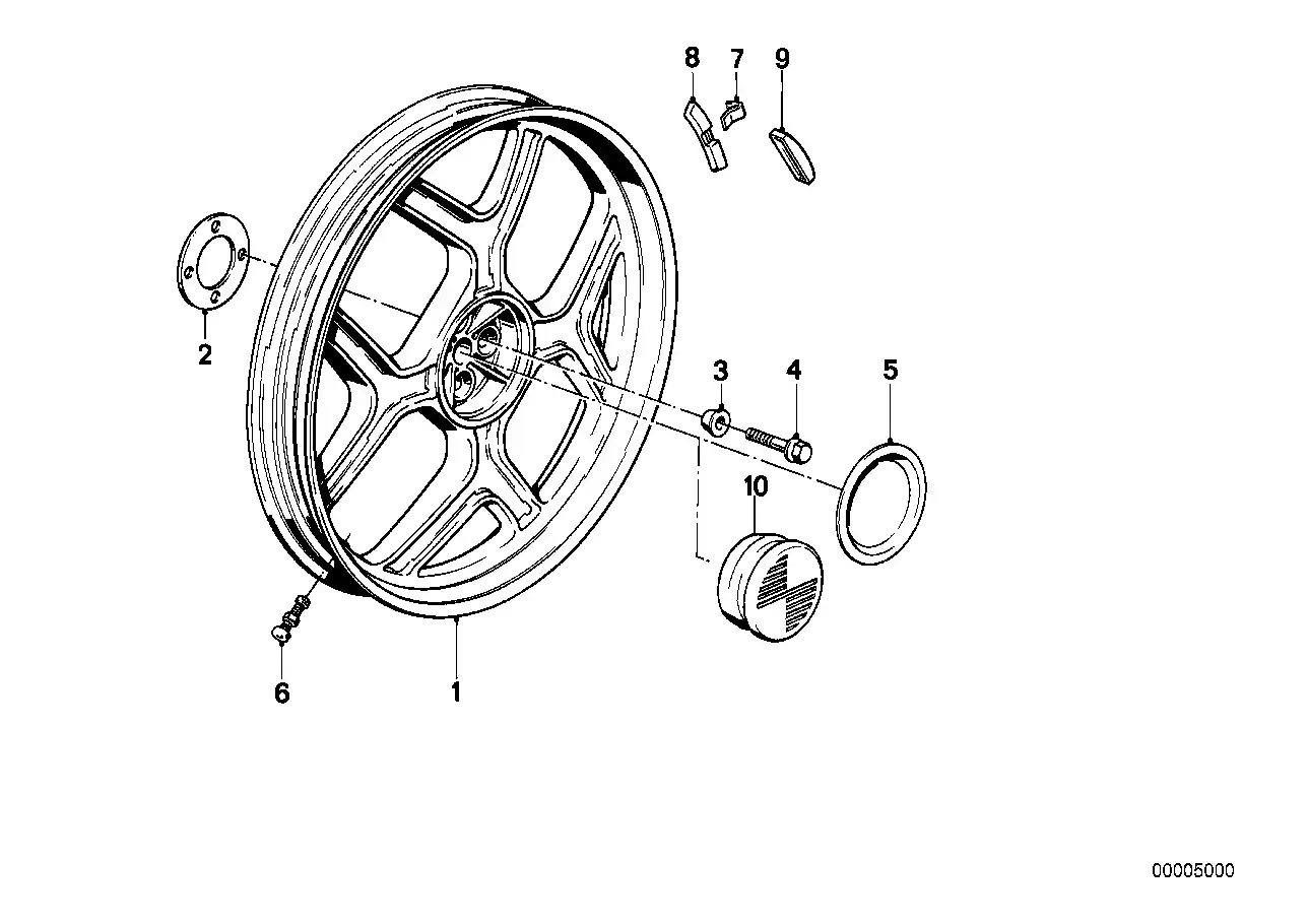 schéma BMW Enjoliveur de roue AR - 36311458140