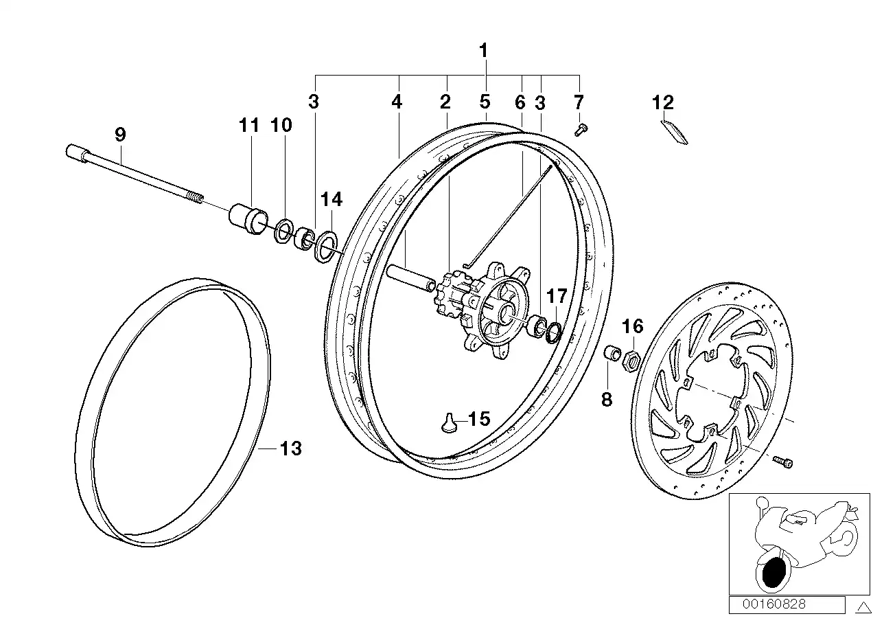 schéma BMW Rayon AV droite F650, G650 - 36312345820