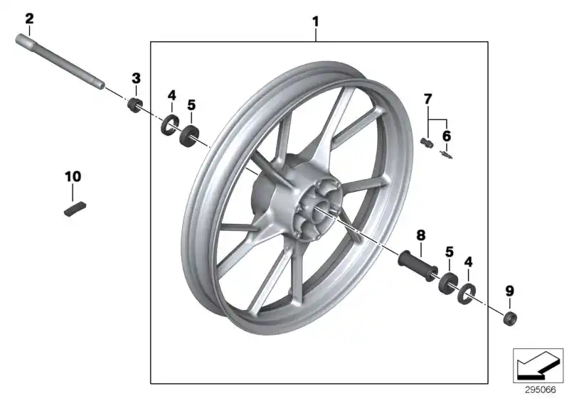 schéma BMW Roue avant noir F700 - 36318556104