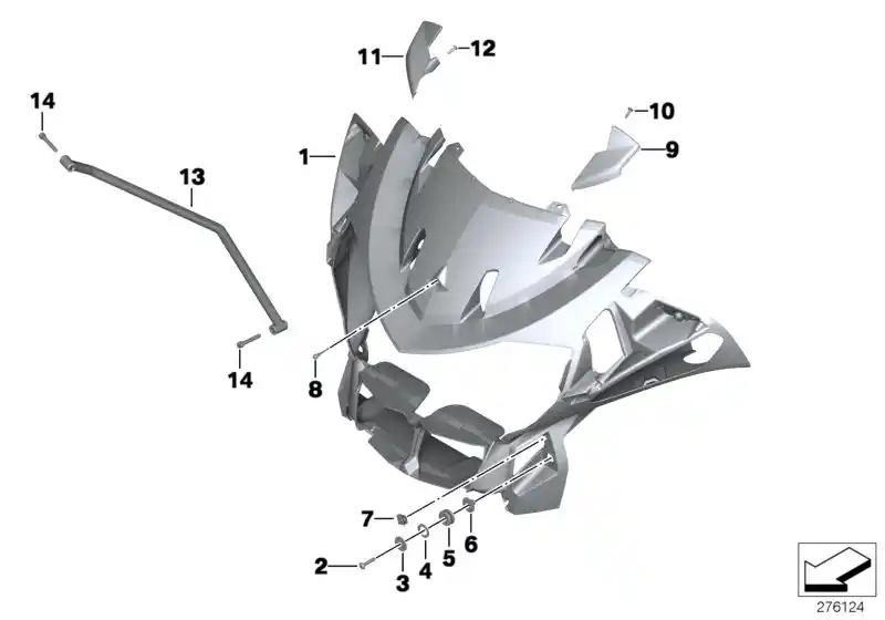 Traverse droit R900, R1200 - 46637693211