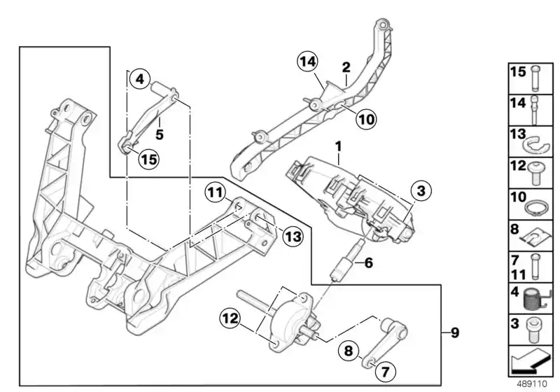 schéma BMW trapeze de suspension long gauche - 46637701539