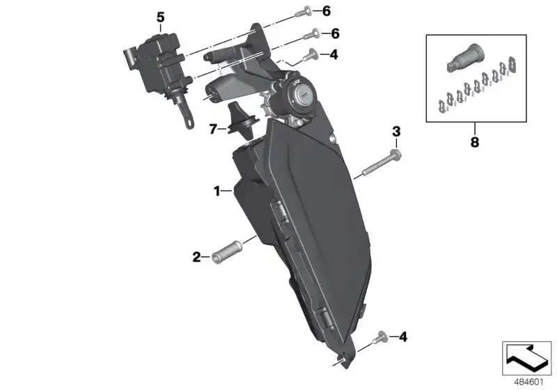 schéma BMW Fourre-tout droit K1600 - 46638557436