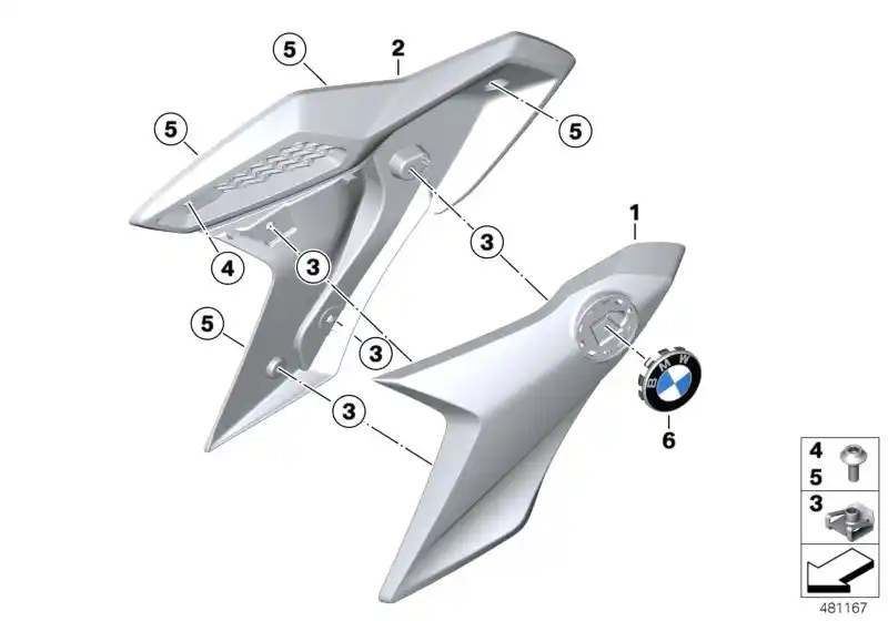 schéma BMW cache-reniflard daspiration droit - 46638560418