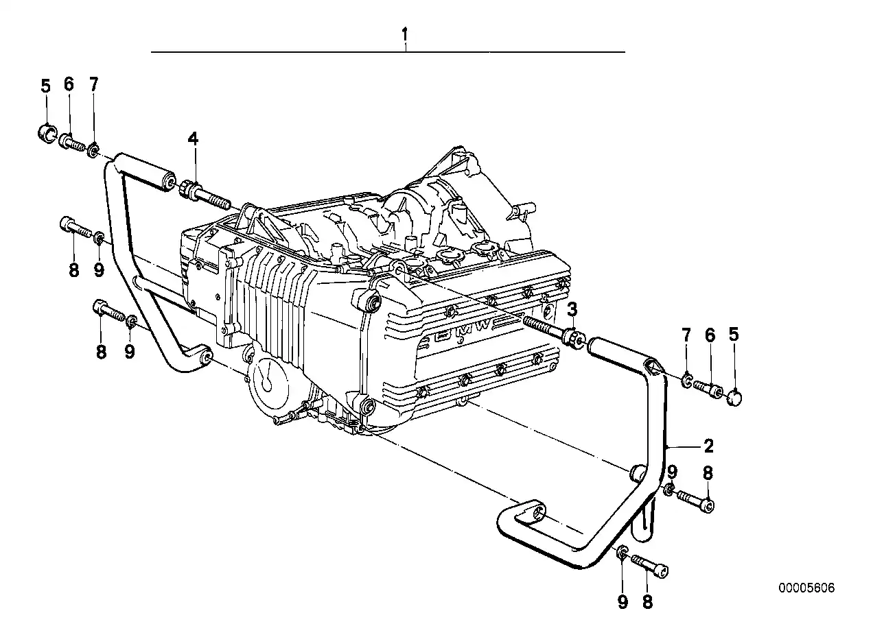 schéma BMW jeu detrier de protection de moteur - 46712303061
