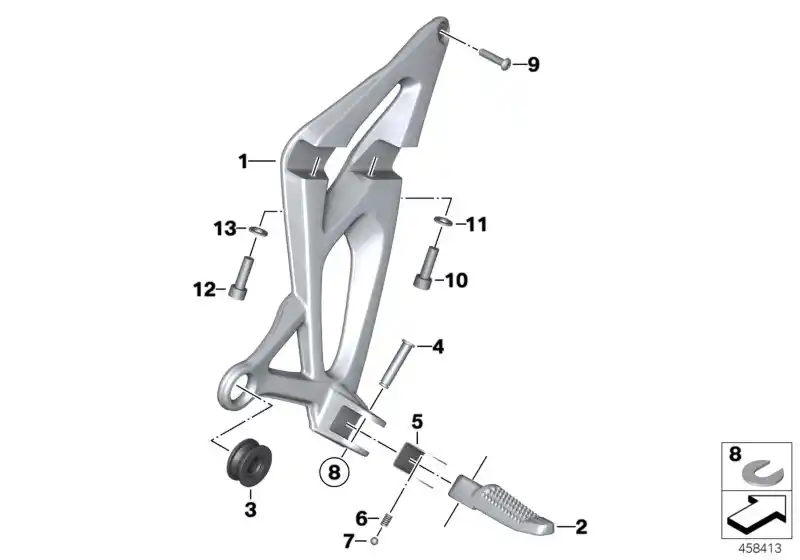 Support repose-pied arriere... - 46717660169