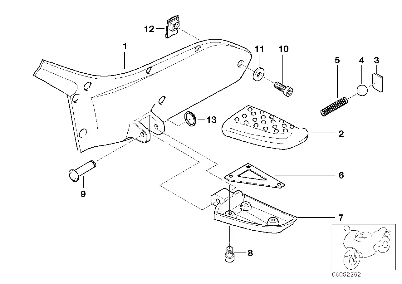 PLAQUE POUR REPOSE-PIED DROIT - 46717682138