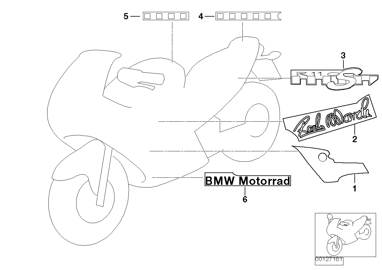 schéma BMW décalcomanie cfp/laser/castrol droit - 51147677278