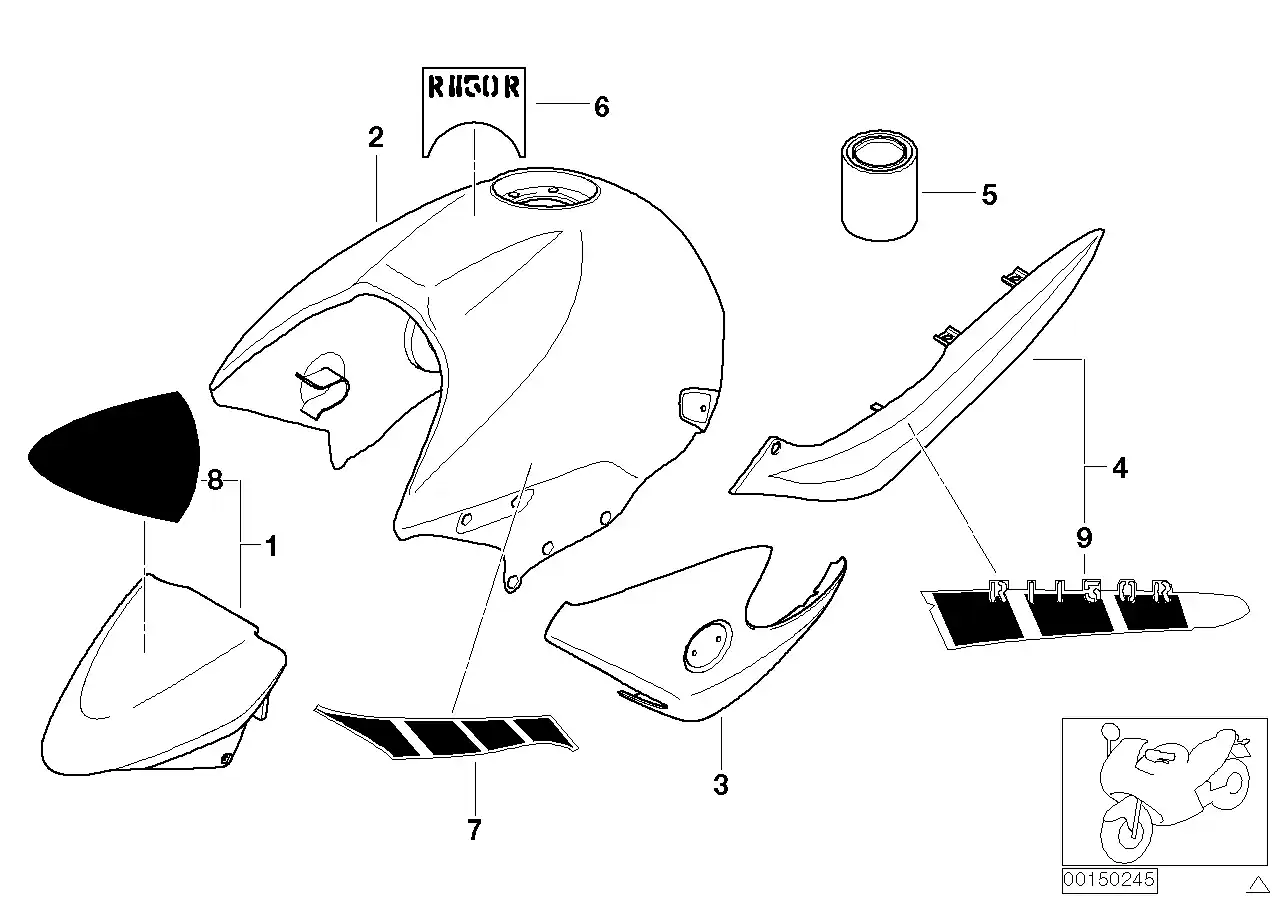 Autocollant gauche R1150 - 51147695337