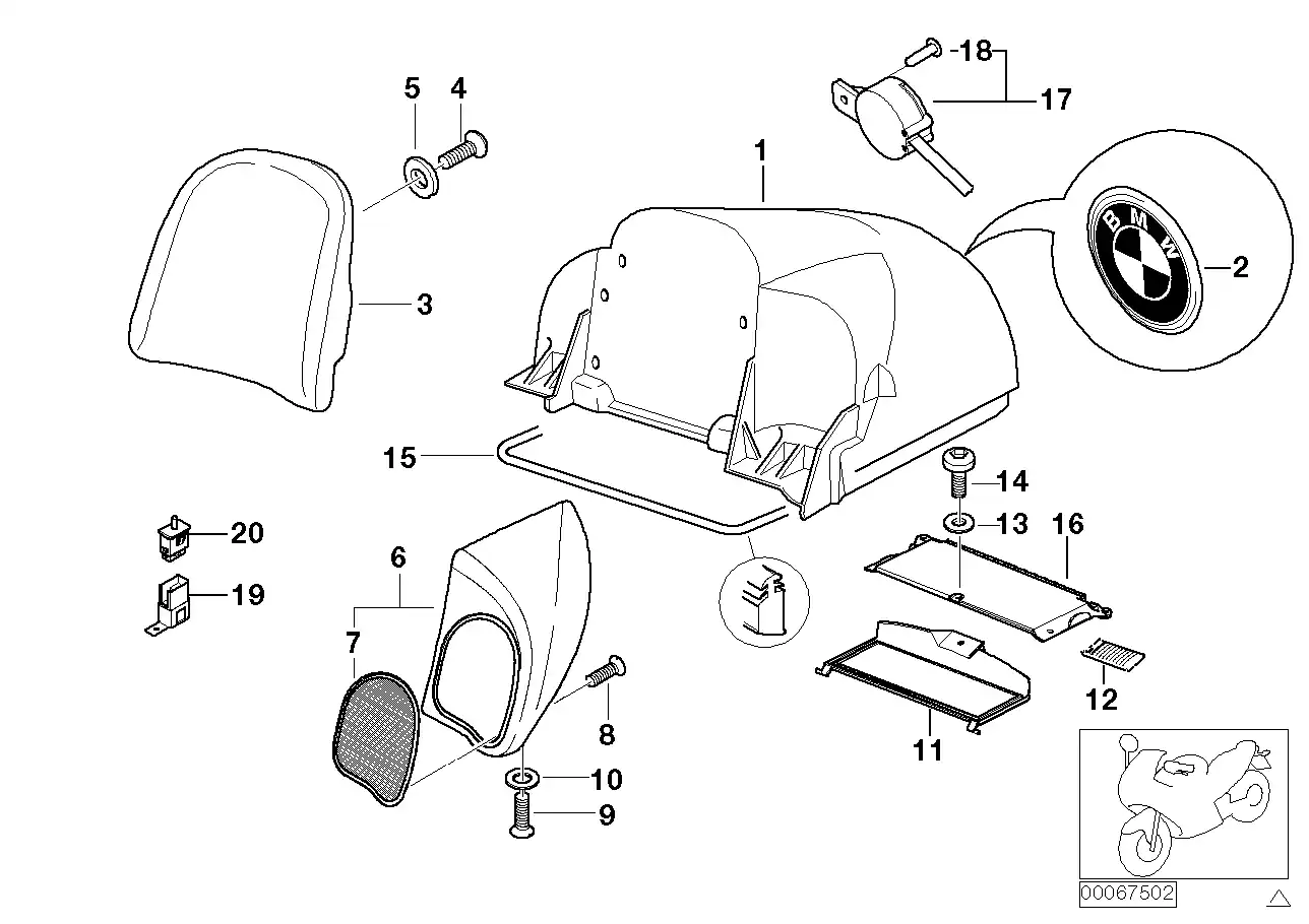 couvercle de top-case... - 52537663000