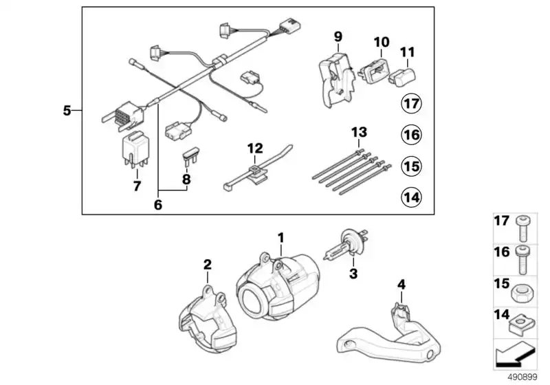Schéma BMW 61127714229