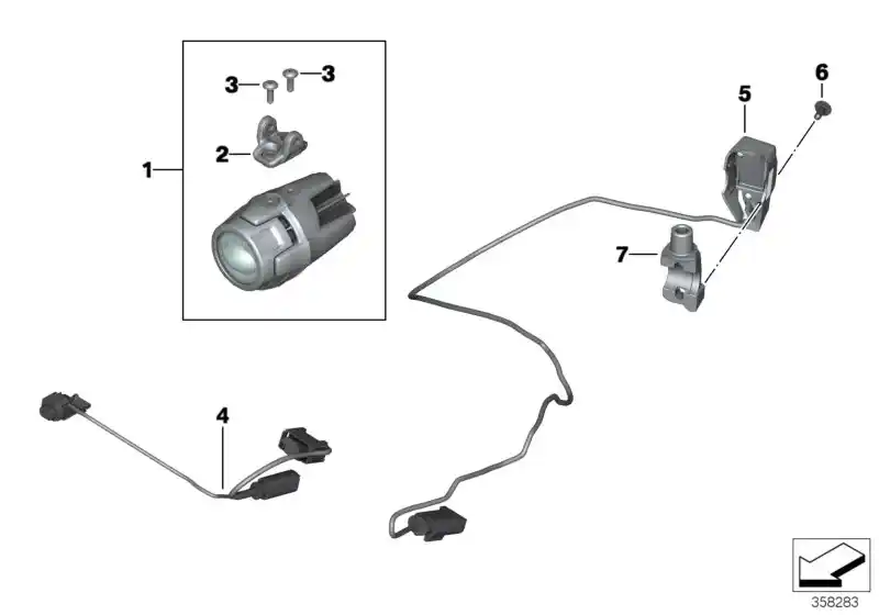 Schéma BMW 61128395601