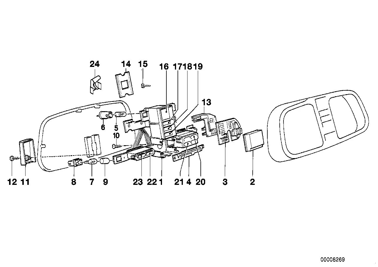 schéma BMW Circuit imprimé tachymètre - 62111459921
