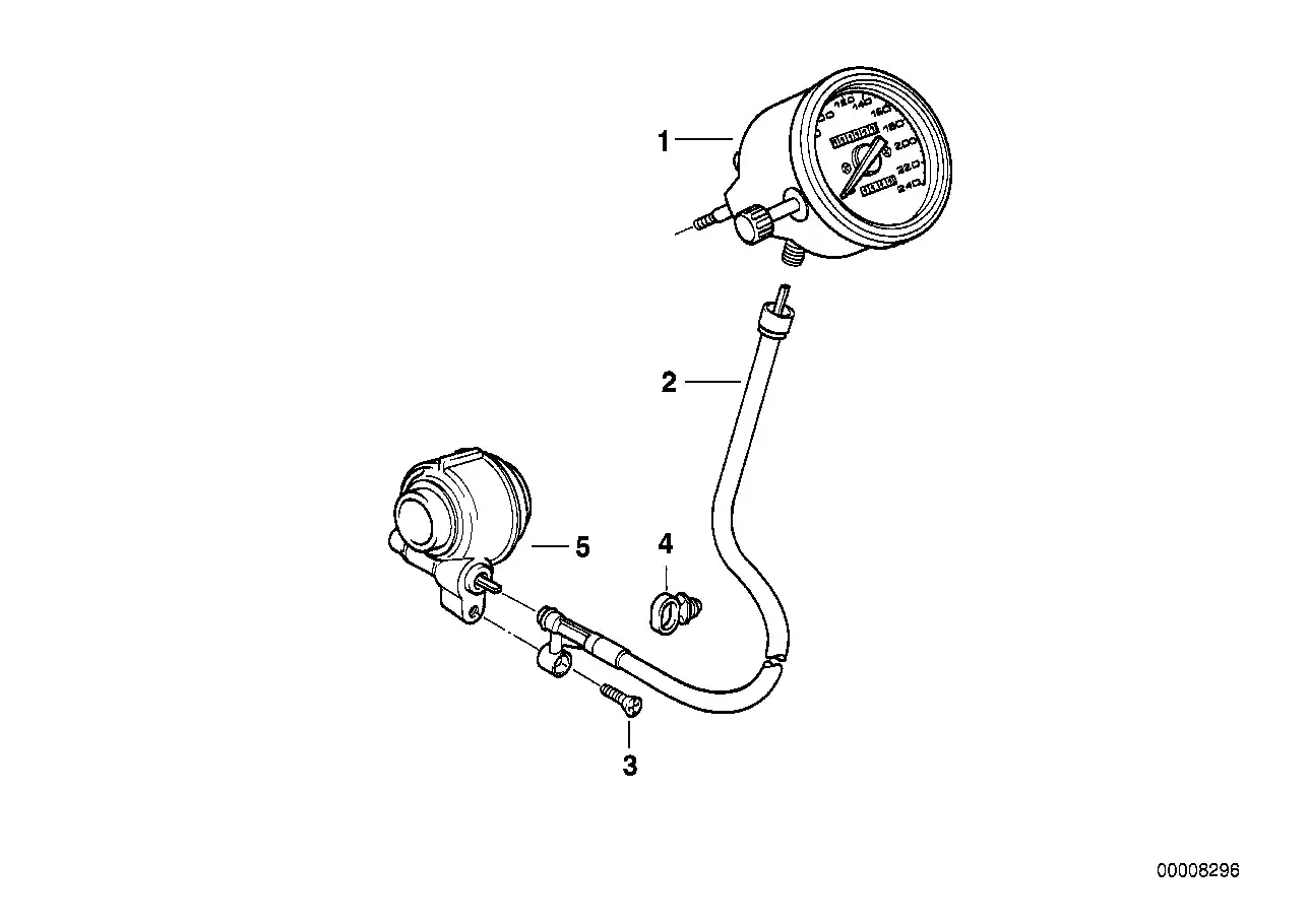 schéma BMW Câble compteur R850, R1100, R1150 - 62122306079