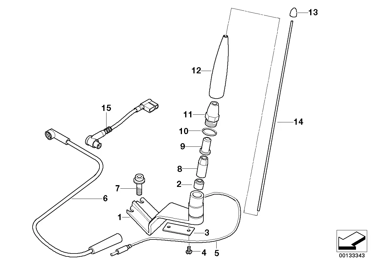 Antenne-fouet K1200 - 65212305986