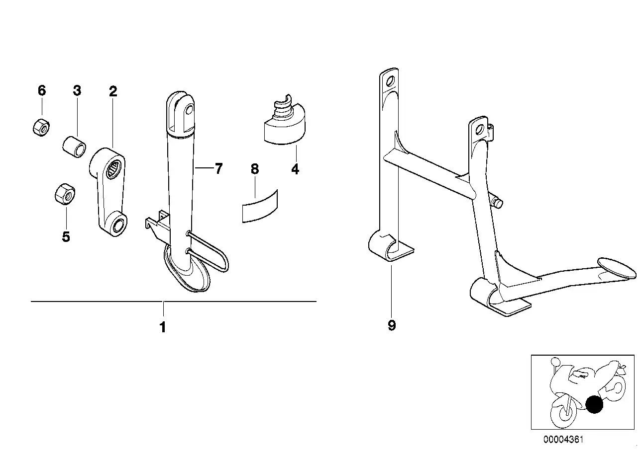 Béquille centrale F650 - 71602317458